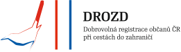 Logo DROZD - Projekt Dobrovolné registrace občanů České republiky při cestách do zahraničí